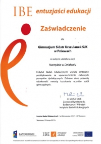 Na wysokie wyniki egzaminu gimnazjalnego pracujemy przez trzy lata